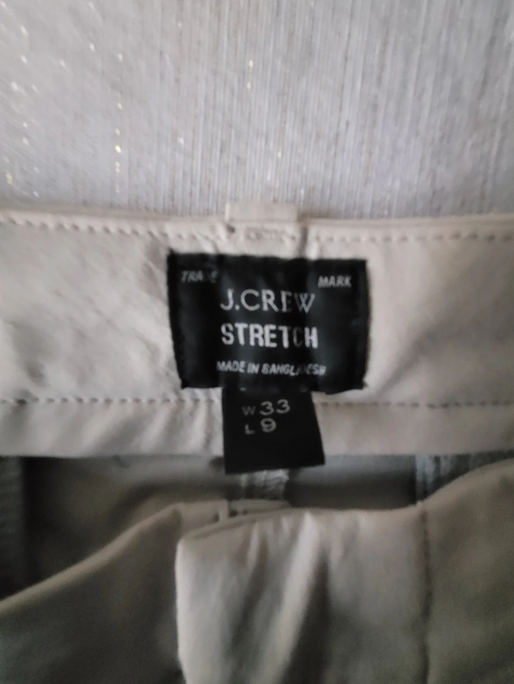 J. Crew Stretch Men's Casual Golf Shorts in Light Beige Size W33 L9